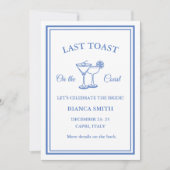 コーストで最後のトーストバチェロレッテ週末パーティー 招待状 (正面)