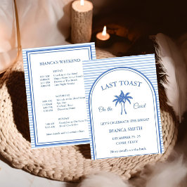 コーストで最後のトーストバチェロレッテ週末パーティー 招待状