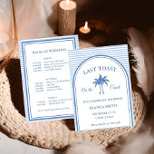 コーストで最後のトーストバチェロレッテ週末パーティー 招待状