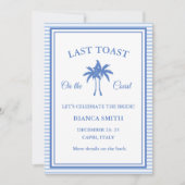 コーストで最後のトーストバチェロレッテ週末パーティー 招待状 (正面)