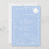 コーストで最後のトーストバチェロレッテ週末パーティー 招待状 (裏面)