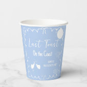 コーストで最後のトーストバチェロレッテ週末パーティー 紙コップ (裏面)