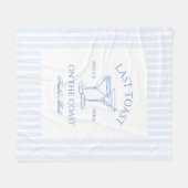 コーストで最後のトーストバチェロレッテ フリースブランケット (正面(横))