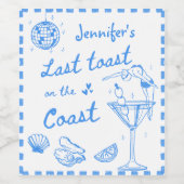 コーストで最後のトーストバチェロレッテ ワインラベル (シングルラベル)