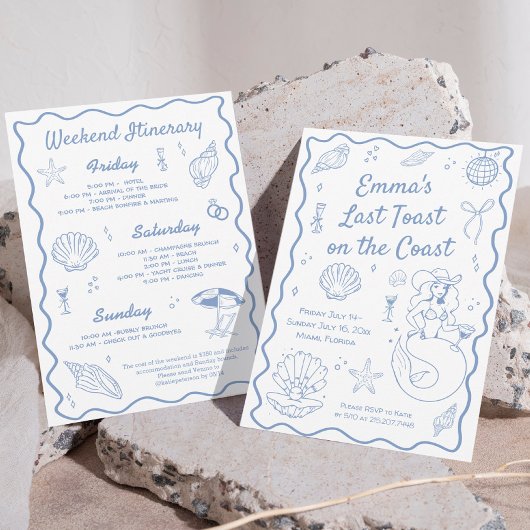 コーストで最後のトーストバチェロレッテ 招待状