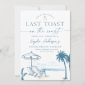 コーストで最後のトーストバチェロレッテ 招待状 (正面)