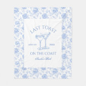 コーストで最後のトーストフローラバチェロレッテ フリースブランケット (正面)