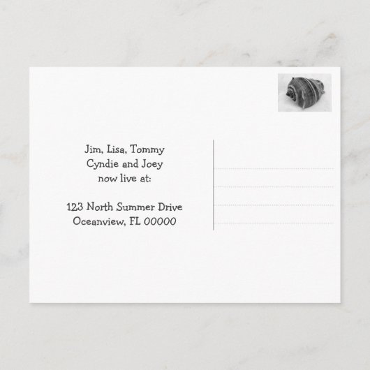 コーストの新しい住所はがきに移動 案内ポストカード (裏面)