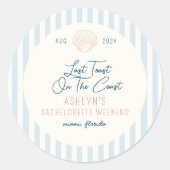 コーストの最後のトーストバチェロレッテラウンドステッカー ラウンドシール (正面)