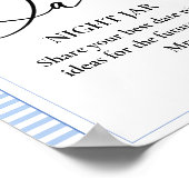 コーストの最後のトースト日の夜結婚のサイン ポスター (角)