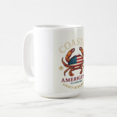 コーストアメリカーナ カニ 長袖Tシャツ コーヒーマグカップ (正面左)