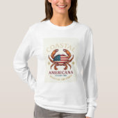 コーストアメリカーナ カニ 長袖Tシャツ Tシャツ (正面)
