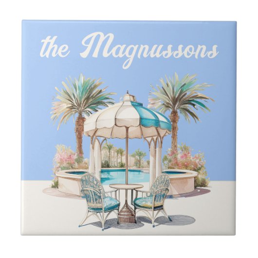 コーストアートアカスタムハウスnrビーチカバナブルー タイル (正面)