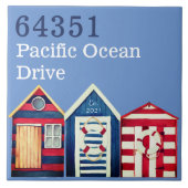 コーストアートアカスタムハウスnrビーチハッツブルー タイル (正面)