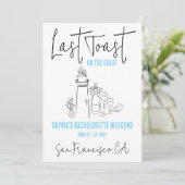 コーストウィークエンドでの最後のトーストバチェロレッテ 招待状 (スタンド正面)