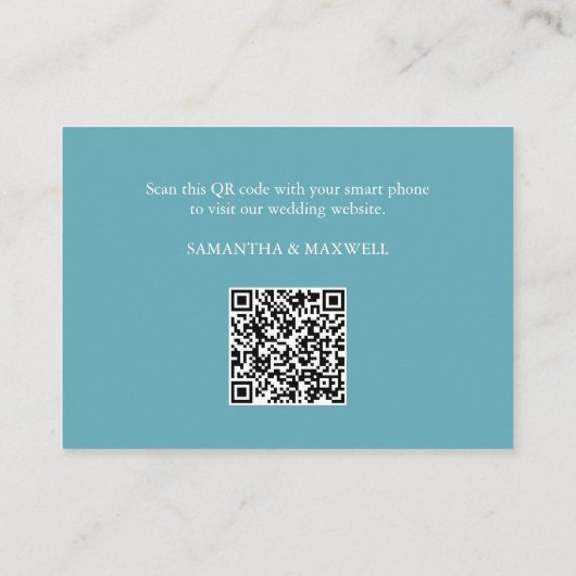 コーストウェ結婚ブサイト挿入カードターコイズブルー エンクロージャーカード (裏面)