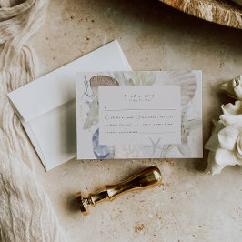 コーストエレガントウェディングRSVPカード エンクロージャーカード