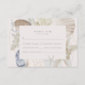 コーストエレガントウェディングRSVPカード エンクロージャーカード (正面)