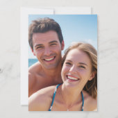 コーストエレガントウォーター色ビーチ結婚式 招待状 (裏面)