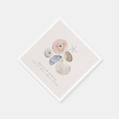 コーストエレガントビーチ結婚式カクテルナプキンス スタンダードカクテルナプキン (角)