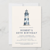 コーストエレガントライトハウスアダルトバースデーパーティー 招待状 (正面)