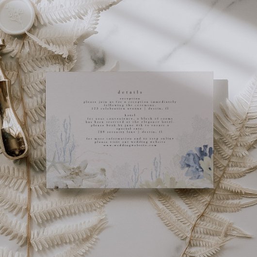 コーストエレガント結婚の埃っぽい青 エンクロージャーカード