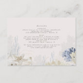 コーストエレガント結婚の埃っぽい青 エンクロージャーカード (正面)