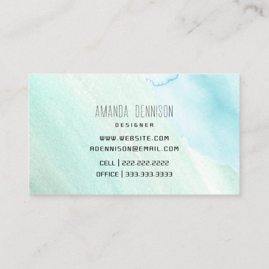 コーストオーガニックウォーター水彩名刺 名刺 (裏面)