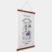 コーストカウガールビーチクラブの花嫁お披露目会 吊り下げ型タペストリー (傾斜あり)