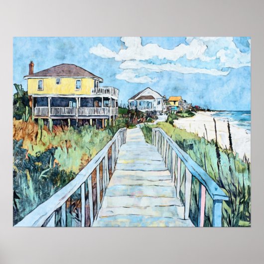 コーストカラフルボードウォーク&ビーチハウス ポスター (正面)