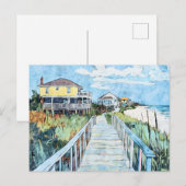 コーストカラフルボードウォーク&ビーチハウス ポストカード (正面/裏面)