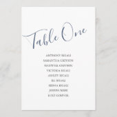 コーストカラー結婚のシーティングチャート、テーブルプラン 招待状 (正面)