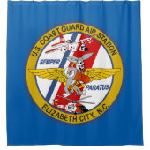 コーストガードエアステーションエリザベスシティ シャワーカーテン (正面)