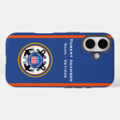 コーストガードエンブレムと色のパーソナライズ Case-Mate iPhoneケース (裏面 (横))
