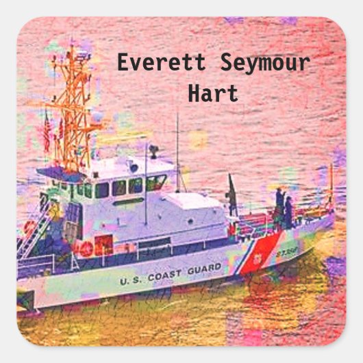 コーストガードキッドのシール スクエアシール (正面)