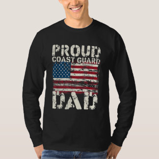 コーストガードパパ動揺してUSCG米国国旗G Tシャツ