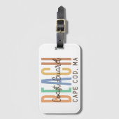 コーストガードビーチケープコッドMA (サンズ) ラゲッジタグ (正面縦)