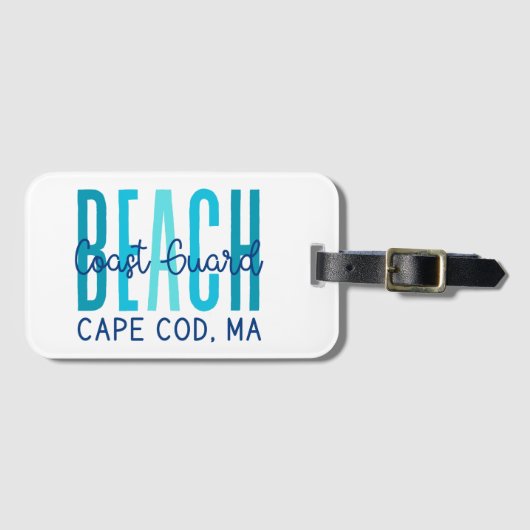 コーストガードビーチケープコッドMA (海) ラゲッジタグ (正面横)