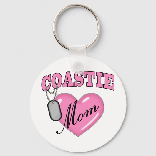 コーストガードママハートnドッグラベル キーホルダー (正面)