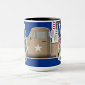 コーストガード格言と軍隊トラック マグカップ (中央)