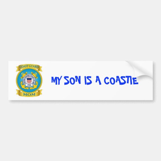 コーストガード母 バンパーステッカー (正面)