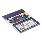 コーストガード軍隊お祝いキャンディバーラッパー ノートパッド (アングル)