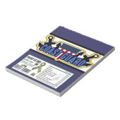 コーストガード軍隊お祝いキャンディバーラッパー ノートパッド (回転)