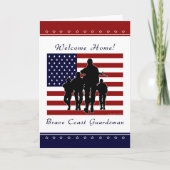 コーストガード – ウェルカムホームガードマングリーティングカード カード (正面)