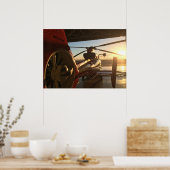 コーストガードMH-65Dドルフィンヘリコプター ポスター (キッチン)