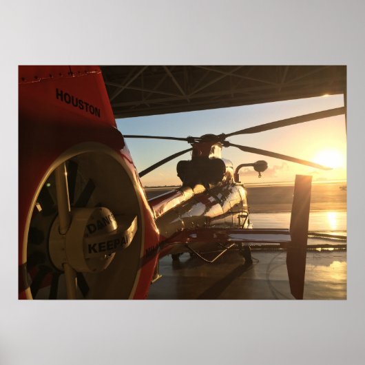 コーストガードMH-65Dドルフィンヘリコプター ポスター (正面)