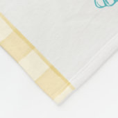 コーストキイタリアンッチンプリント | ソレント・ブルー フリースブランケット (角)