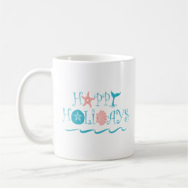 コーストクリスマス シェル タイポグラフィ コーヒーマグカップ