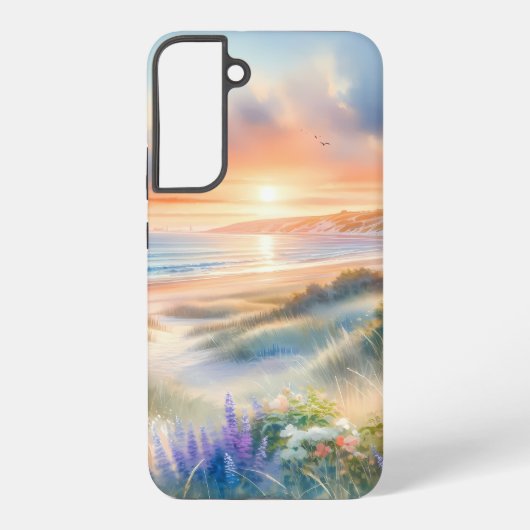 コーストコテージサンセットデューンズウォーターカラー SAMSUNG GALAXYケース (裏面)