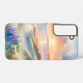 コーストコテージサンセットデューンズウォーターカラー SAMSUNG GALAXYケース (裏面横)